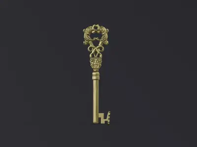 Stylized RPG Quest Key - Dungeon n Dragons Prop 3D print model