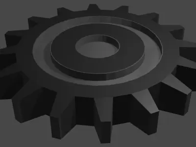 Simple Gear Low-poly 3D model