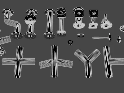 pipes and some tools 3D model