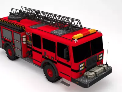 fire truck 3D model buy