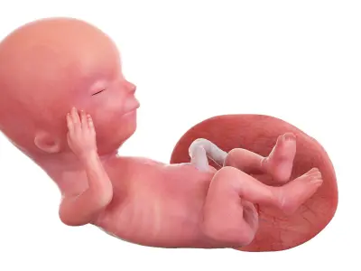 Fetus Week 13 Animated 3D model