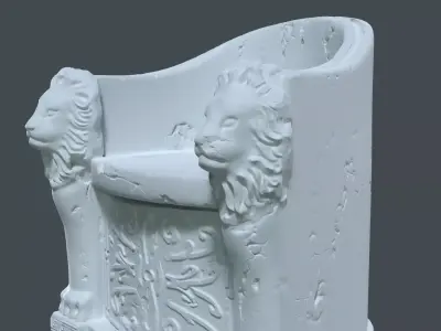 Roman Stone Lion Chair  3D print model purchase