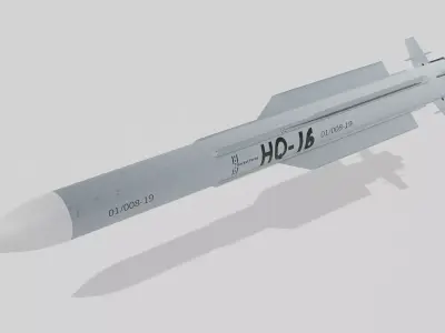 Hongqi-16 Air Defense Missile HQ16 PBR Realistic Missile 3D model