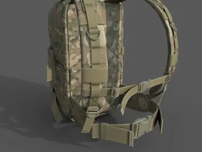 3D RealTime backpack Low-poly 3D model