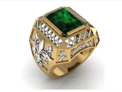 GENTS  FILLIGREE  RING 3D print model