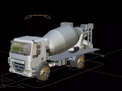 Kenworth K370 Concrete Mixer 3D model
