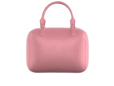 Pink Leather Tote Bag 3D model