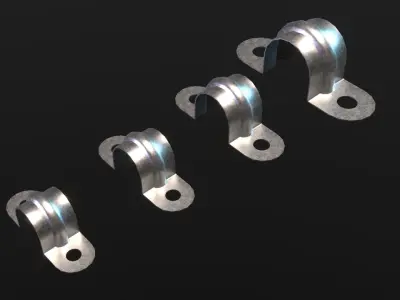 Conduit Clamp Strap Low-poly 3D model
