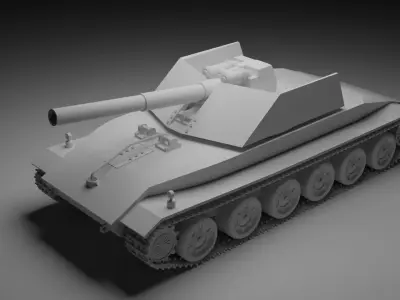 Rhm Waffentragger German Anti-Tank design 3D model
