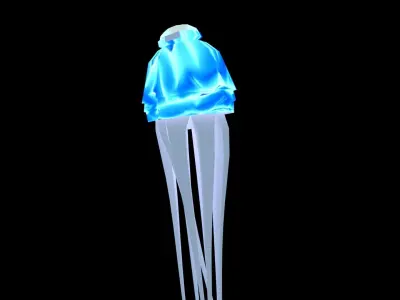 Low Poly Rigged Medusa - Octopus with Bad Animation Free low-poly 3D model