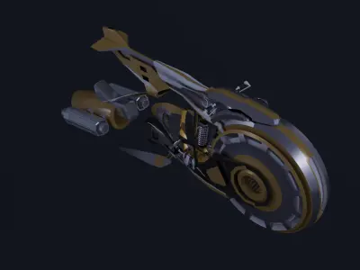 High-Quality Futuristic Hover Bike 3D Model 3D model