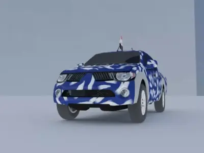 Iraqi police pick up  Low-poly 3D model