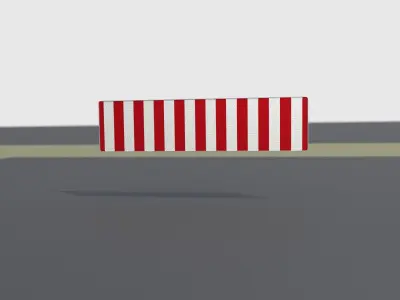 Construction Barrier Version 1 600-38 500x2000mm  Low-poly 3D model
