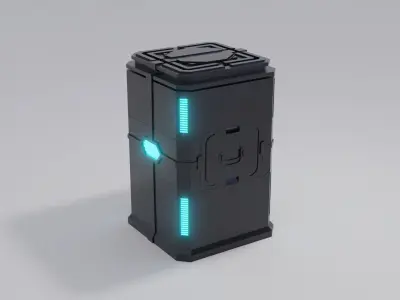 Sci-Fi Barrel 2 Low-poly 3D model