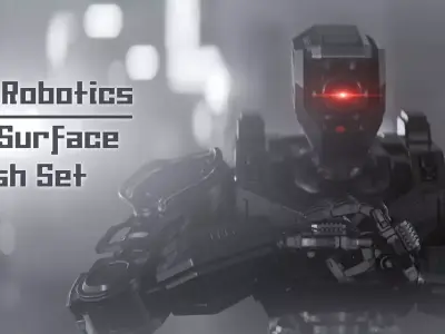 Sci Fi Robotics Hard Surface Kitbash Set Free low-poly 3D model