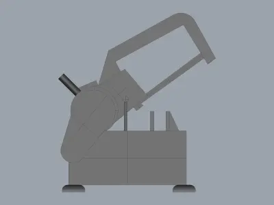Horizontal Band Saw Machine  3D model
