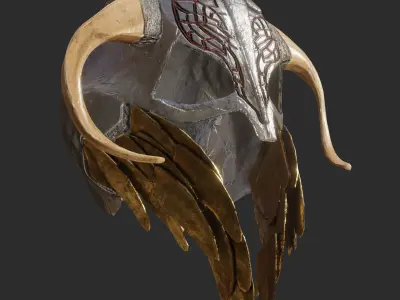Warrior Helmet Low-poly 3D model