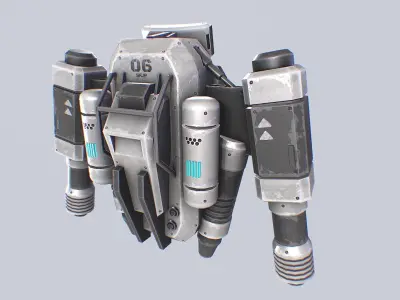 Scifi Jetpack Low-poly 3D model by Anima-Z from CGTrader