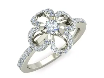 Solitaire Engagement Ring 3D print model 33