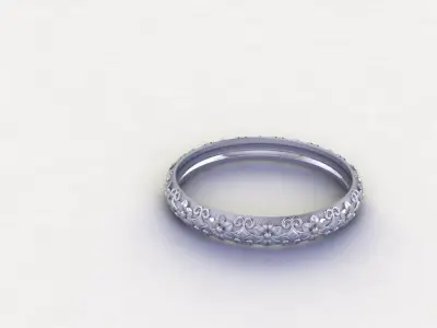 Antique style wedding band  3D print model