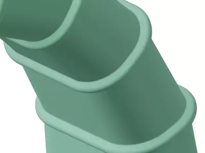 Plastic HVAC Oval Elbow Air Duct Toy 3D model