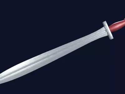 Xyphos sword Low-poly 3D model