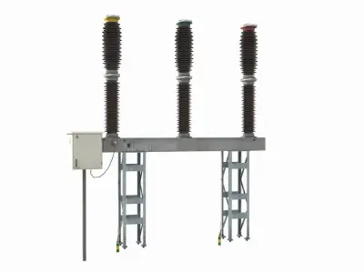 High Voltage Circuit Breaker 3D model