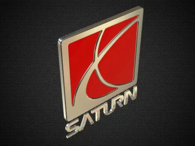 saturn logo 3D model