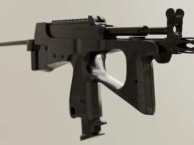 High Quality PP-2000 Submachine Gun 3D Model  Low-poly 3D model
