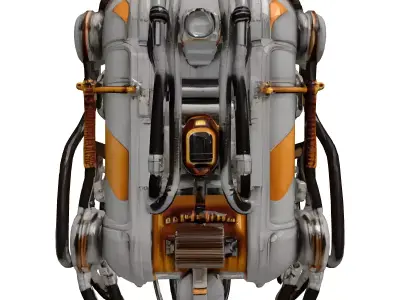 Battered SciFi Jetpack 3D model