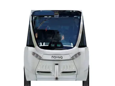 Driverless shuttle bus Navya Arma low polygon Low-poly 3D model