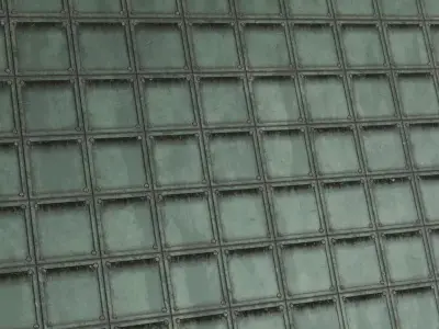 Square Bolted Industrial Metal Panel PBR Seamless Texture