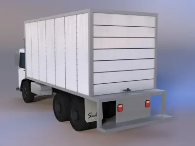 Low Poly Box Truck Low-poly 3D model by siebel3d
