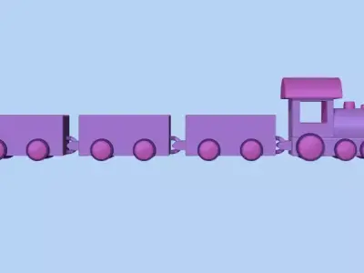 Cute train  3D print model