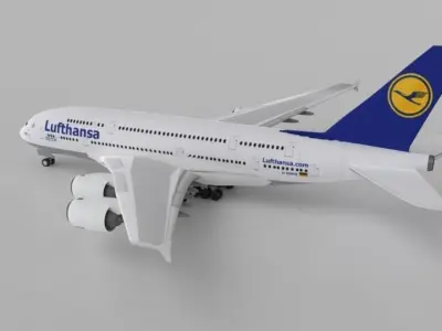 Airbus 380 -Lufthansa Free 3D model