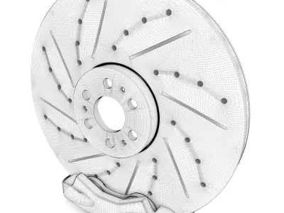 Brake Disc with Caliper 3D model
