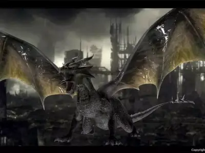 Dragon Game Model With Rig Low-poly 3D model
