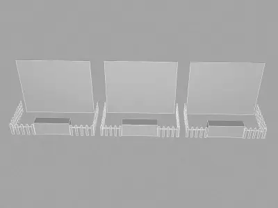Stalls with Fencing Free low-poly 3D model
