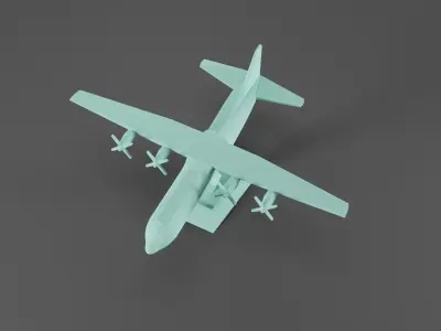 C-130 Plane 3D print model