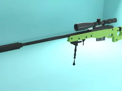 AWM PUBG GUN  3D model