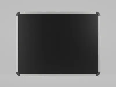 Customizable Wall-Mounted Whiteboard - Metal Writing Board Low-poly 3D model