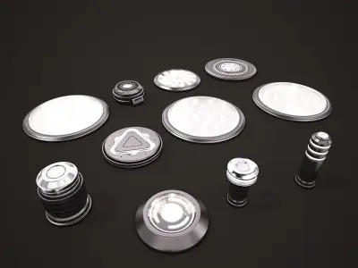 Sci Fi Light Kitbash 3D model