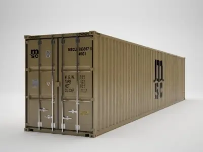 Cargo Container - MSC - Contenedor de carga 3D model