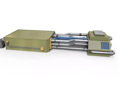 Industrial piping system Low-poly 3D model