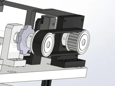 Chain convery with equidistant sending mechanism 3D model