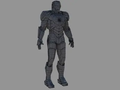Iron man armor Low-poly 3D model