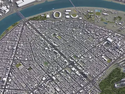 Pohang Low-poly 3D model