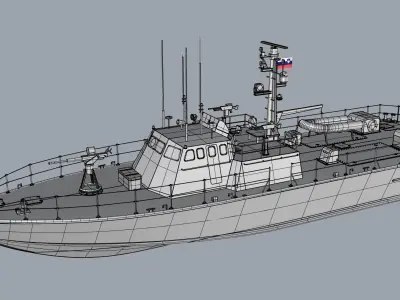 ANKARAN 21 - IAI Super Dvora Mk III class patrol boat  3D model