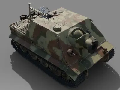 Sturmtiger tank with ammo Free 3D model