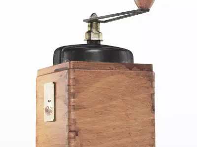Vintage coffee grinder  Low-poly 3D model
